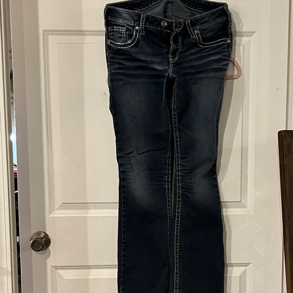 Silver Jeans Women's Dark Blue Boot Cut Jeans